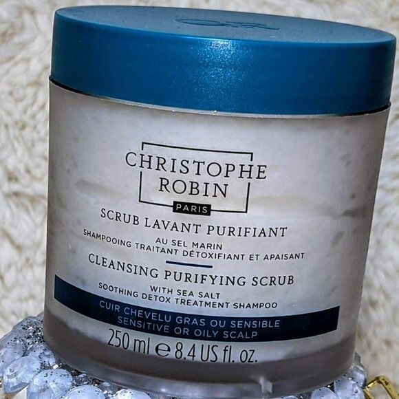 Christophe Robin Cleansing Purifying Scrub With Sea Salt Detox Shampoo NEW - Picture 1 of 6